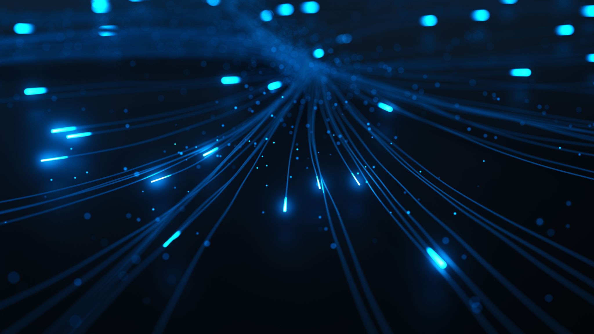 Abstract Fiber Optic Data Flow