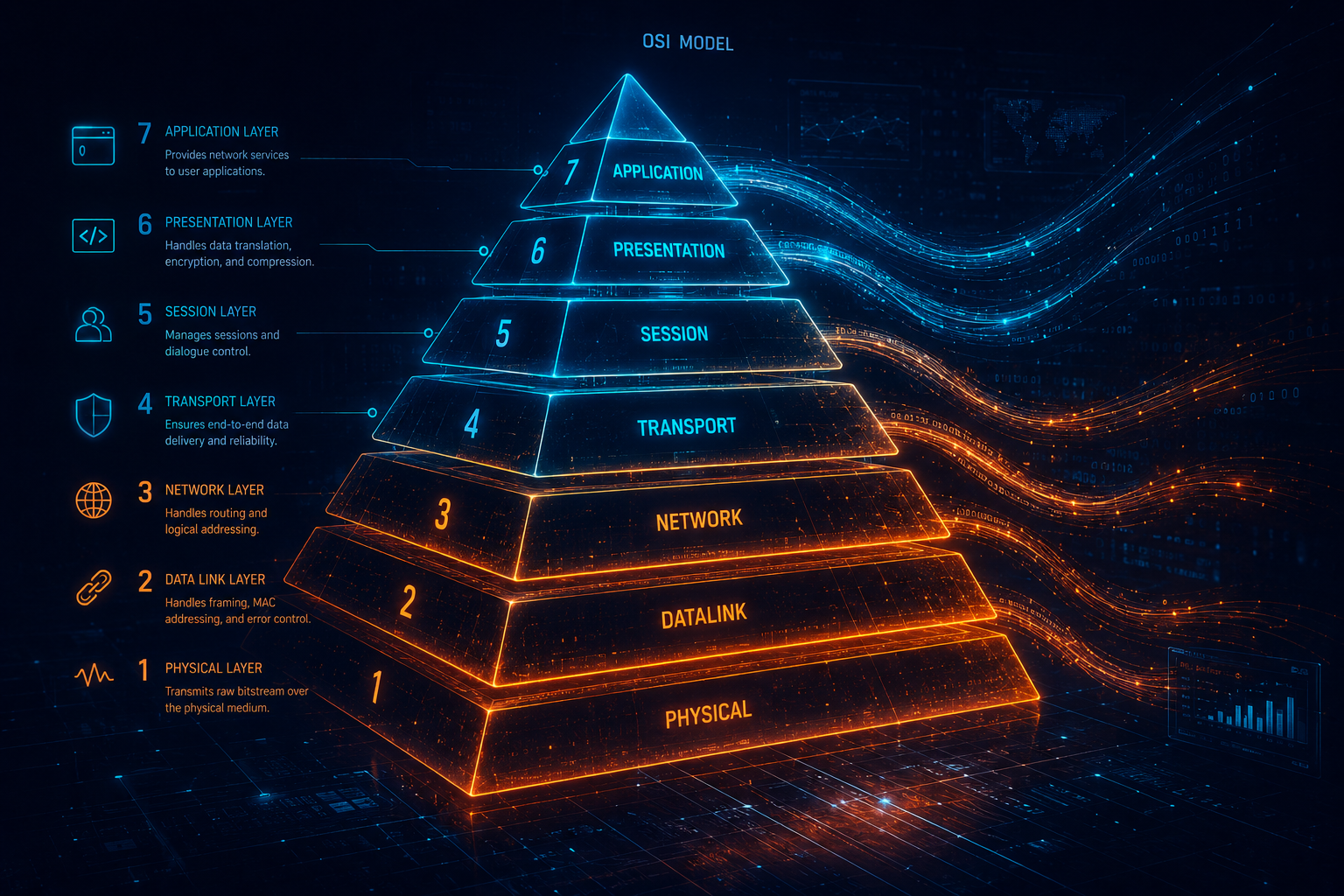 7-Layer OSI Model Conceptual Representation